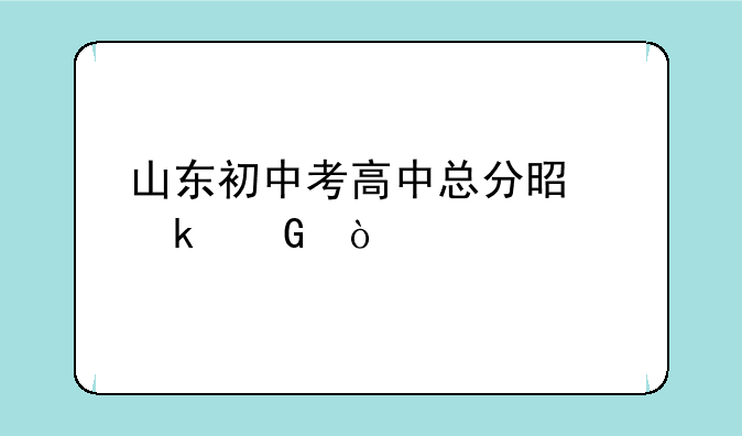 山东初中考高中总分是多少？