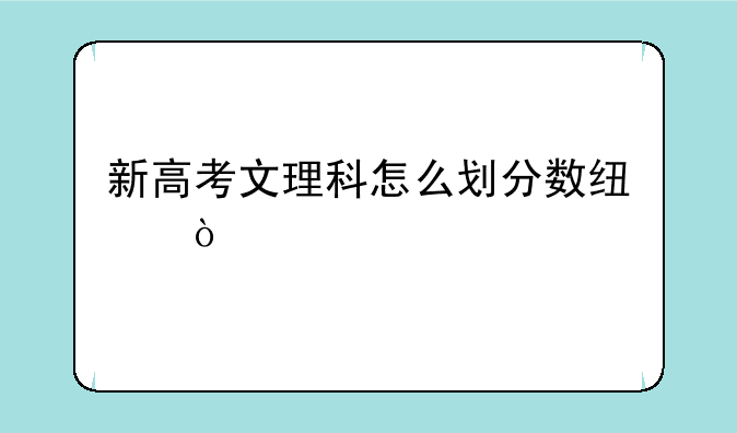 新高考文理科怎么划分数线？
