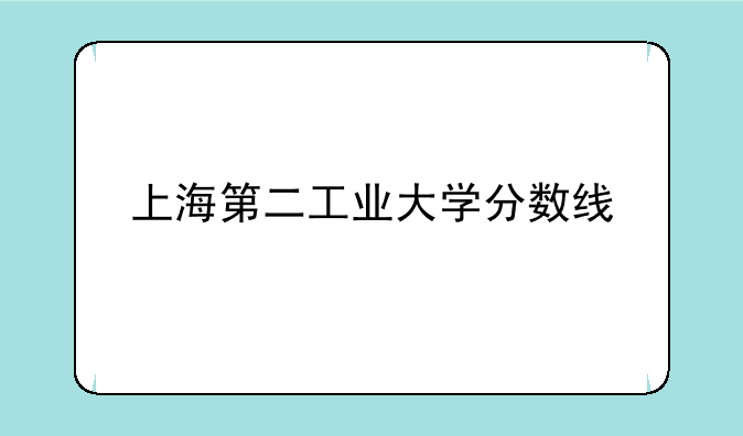 上海第二工业大学分数线