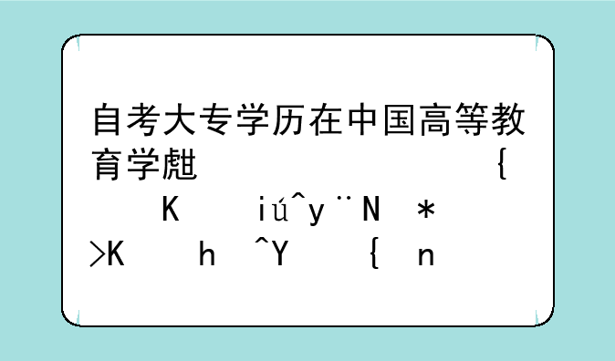 自考大专学历在中国高等教育学生信息网上查的那个报告编号是什么？